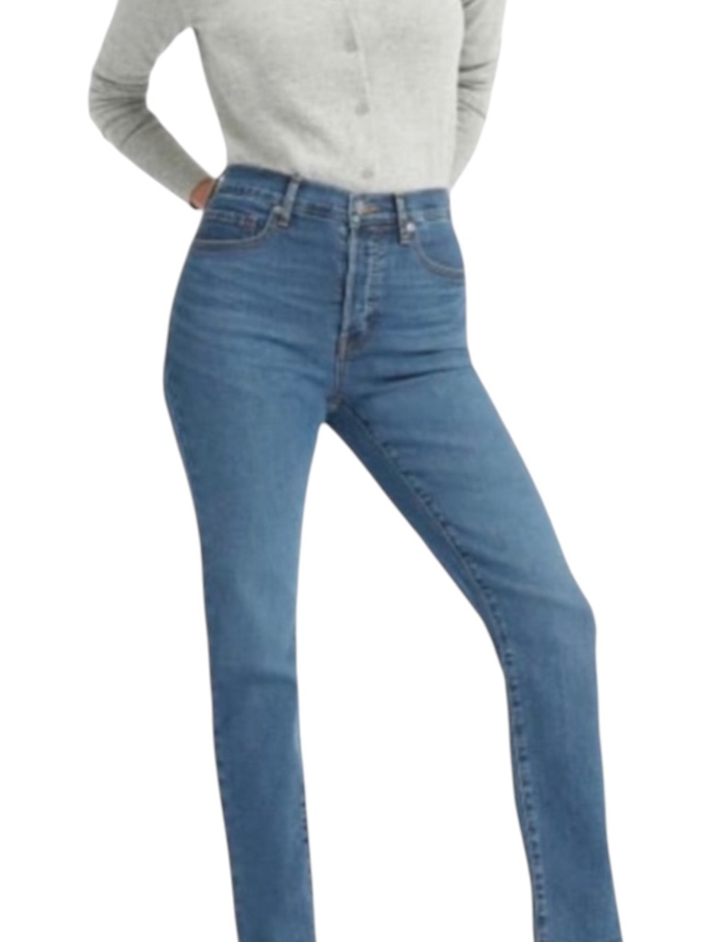 EVERLANE High Rise Slim Straight Button Fly Jeans Size 23